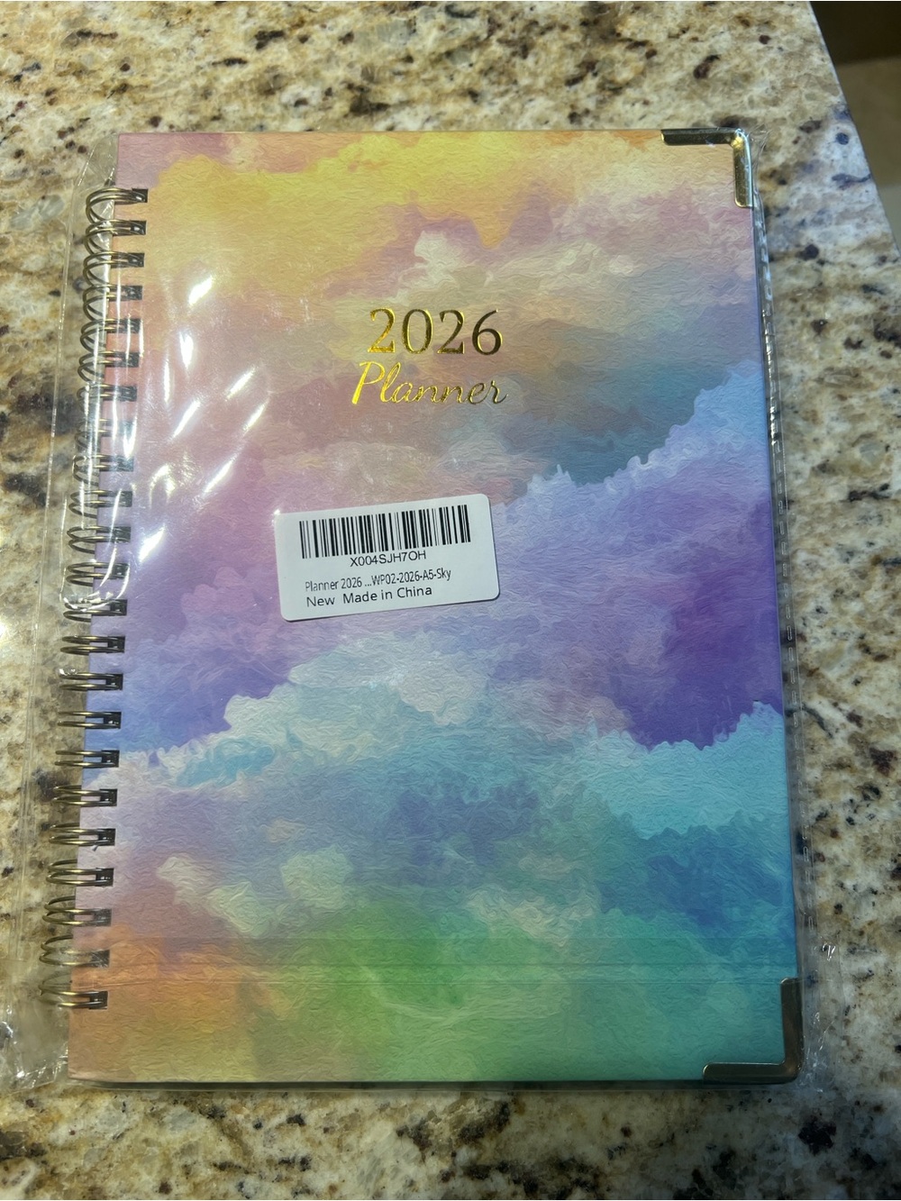 New 2026 Weekly & Monthly Planning Calendar - Purple Floral Cover